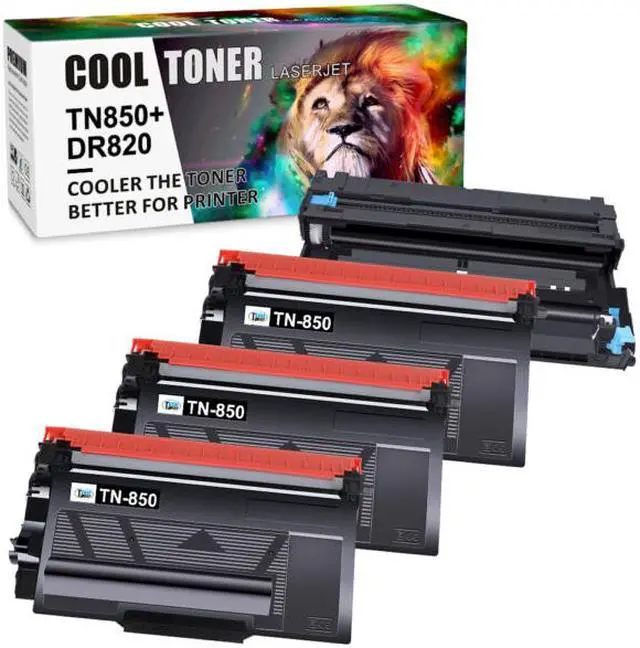 Main image of 3x TN850 Toner Cartridge 1x DR820 Drum For Brother HL-L5100DN MFC-L5850DW L5800DW
