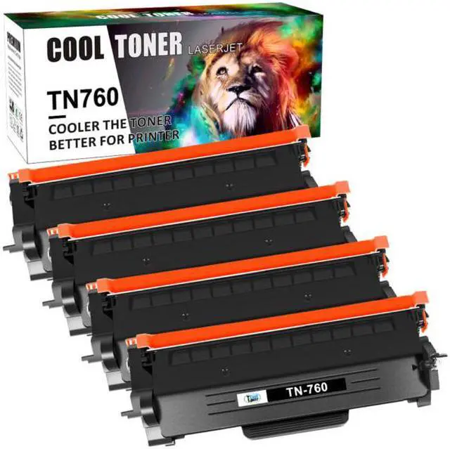 Main image of 4PK TN760 High Yield Toner Compatible With Brother TN730 MFC-L2710DW HL-L2395DW