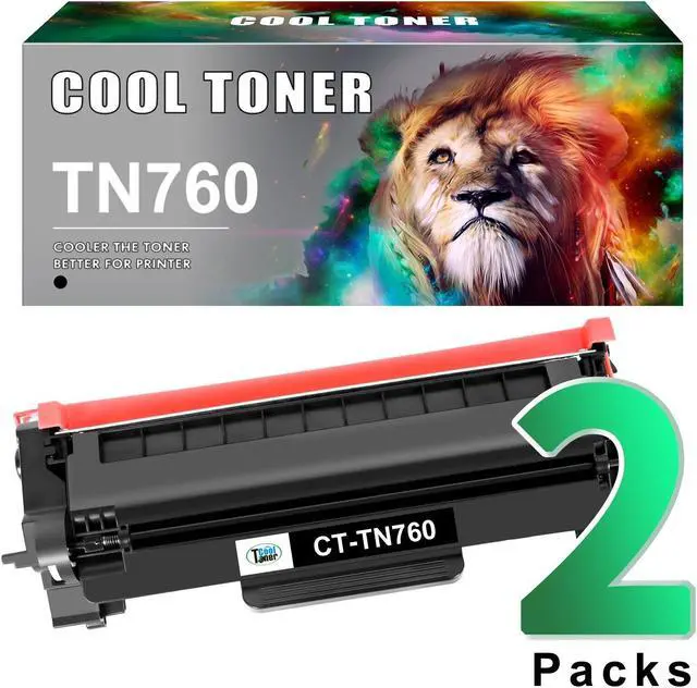 Main image of 2 Pack TN760 Toner Cartridge For Brother MFC-L2710DW HL-L2395DW HL-L2370DW TN730