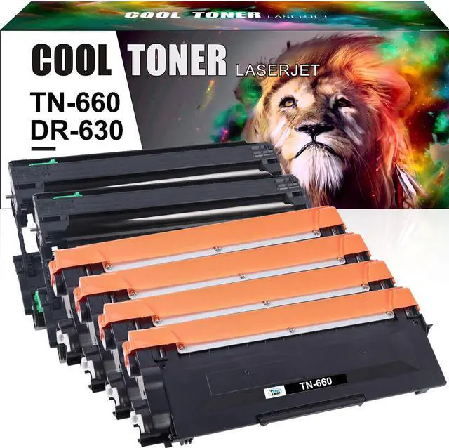 Main image of 4xTN660 Toner + 2xDR630 Drum Cartridge Compatible With Brother MFC-L2700DW printer