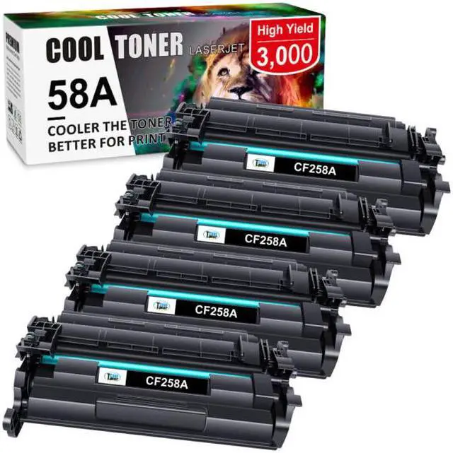 Main image of 4PK Toner CF258A Cartridge For HP 58A LaserJet Pro M404n M404dn M428fdw