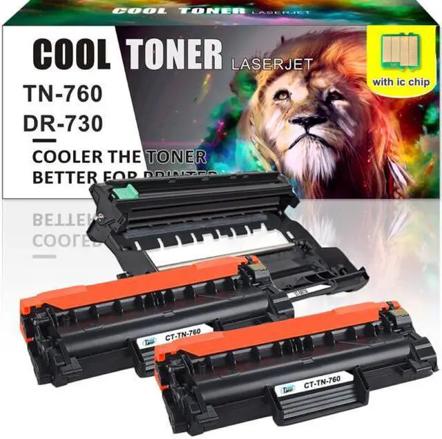 Main image of 2x Toner TN760 1x DR730 Drum Compatible for Brother TN760 DR730 Drum MFC-L2710DW MFC-L2750DW HL-L2395DW
