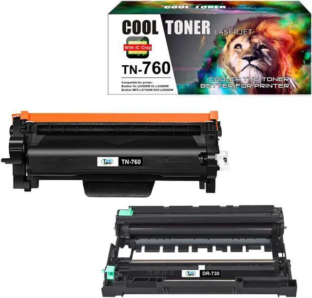 Main image of 5PK Toner Compatible With Brother TN760 DR730 MFC-L2710DW HLL2370DW L2395DW
