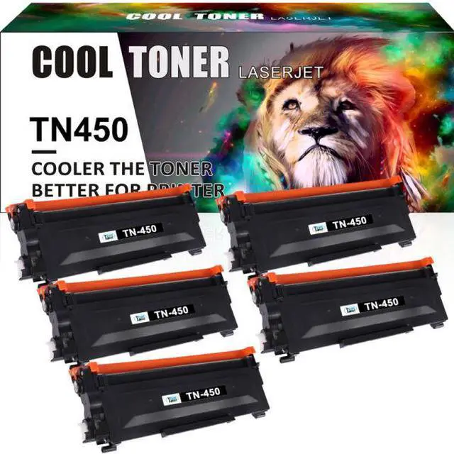 Main image of 5x TN450 TN-450 High Yield Toner Cartridge Compatible for Brother HL-2220
