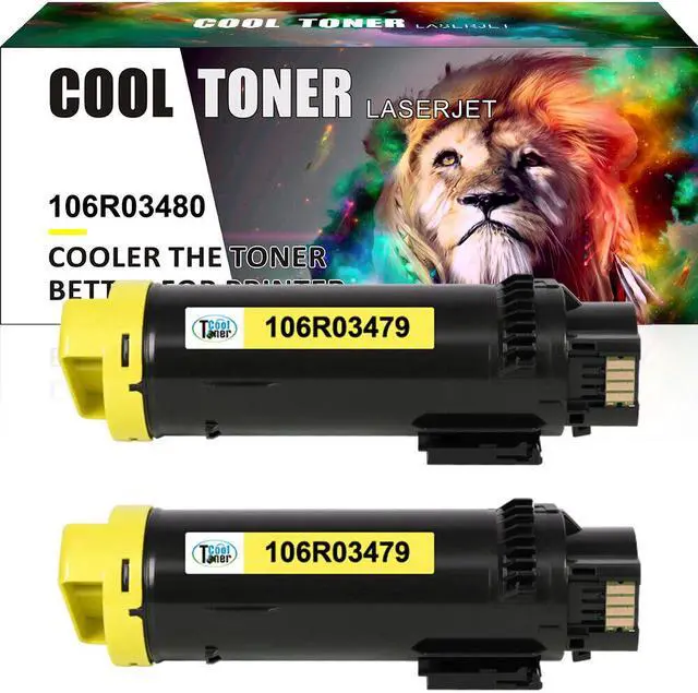 Main image of 2PK Yellow Color Toner Cartridge for Xerox Phaser 6510 WorkCentre 6515 dn dni n 106R03480