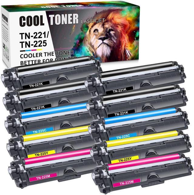 10PK TN221 Black Toner Compatible For Brother MFC-9340CDW MFC-9330CDW  HL-3140CW