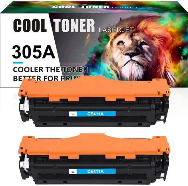 Main image of 2 Pack Cyan Toner Cartridge CE410A 305A For HP Laserjet pro 400 Color M475dw M451dn M375nw