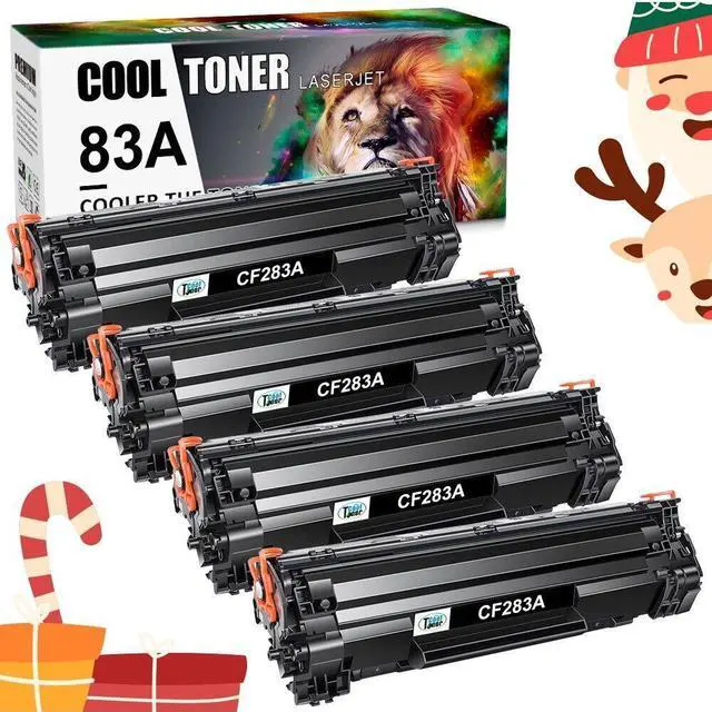 Main image of 4 Black CF283A for HP 83A Toner Cartridges LaserJet Pro M127fn M127fw M125nw MFP