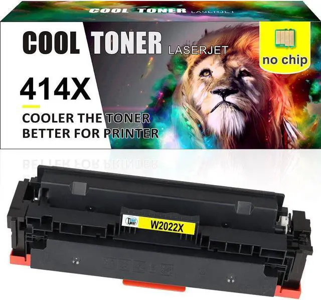 Main image of 1PK Yellow Toner Cartridge Compatible with HP 414X W2020X MFP M479dw M454dw M454dn No Chip