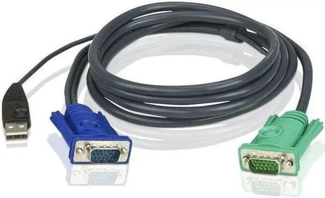 Main image of ATEN 6' USB KVM Cable SPHD15 to VGA & USB A 2L5202U