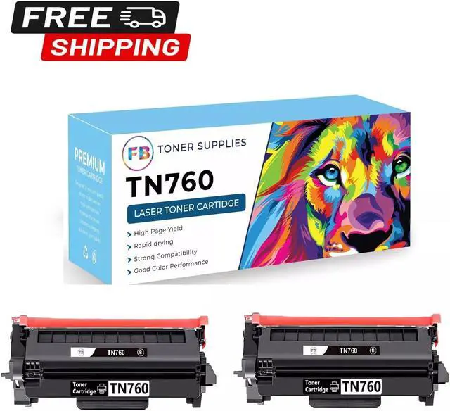 Main image of 2 Pk TN760 Toner Cartridge for Brother MFC-L2710DW MFC-2750DW DCP-L2550DW