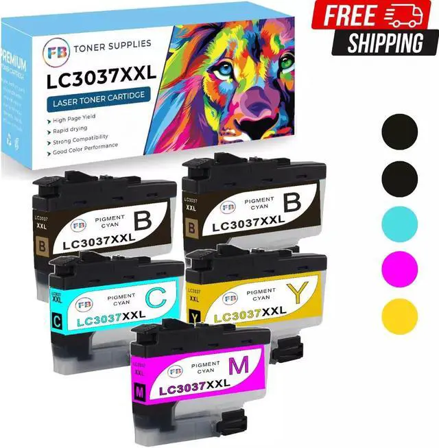Main image of Ink Cartridge for Brother 1 set (2B+1C+1M+1Y) LC3037 LC-3037XXL for MFC-J5845DW