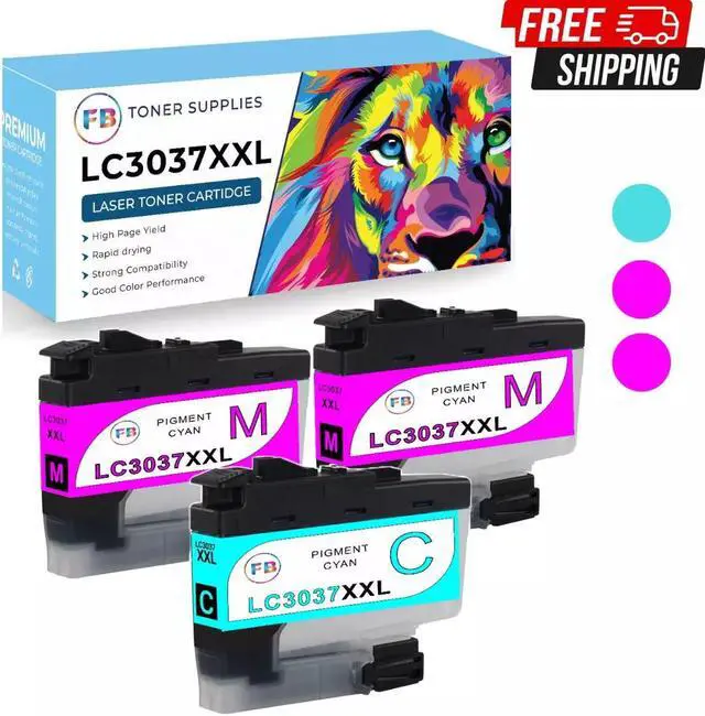 Main image of Ink Cartridge for Brother 1 set (2M+1Cyan) LC3037 LC-3037XXL for MFC-J5845DW MFC