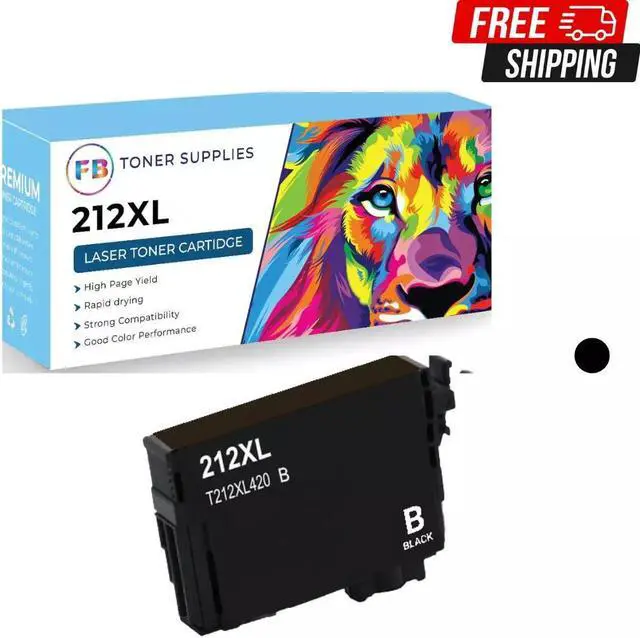 Main image of 1x Black 212XL T212 Ink Cartridges for Epson Workforce WF-2830 WF-2850 XP-4100 X