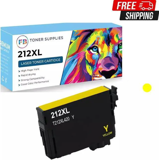 Main image of 1x Yellow 212XL T212 Ink Cartridges for Epson Workforce WF-2830 WF-2850 XP-4100