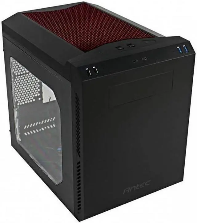 Alt view image 2 of 3 - antec performance series p50 window r midtower silent pc computer case with 240mm water cooling, usb 3.0/2.0 ports, 80mm/120mm fans preinstalled and 6 drive bays for micro atx and miniitx