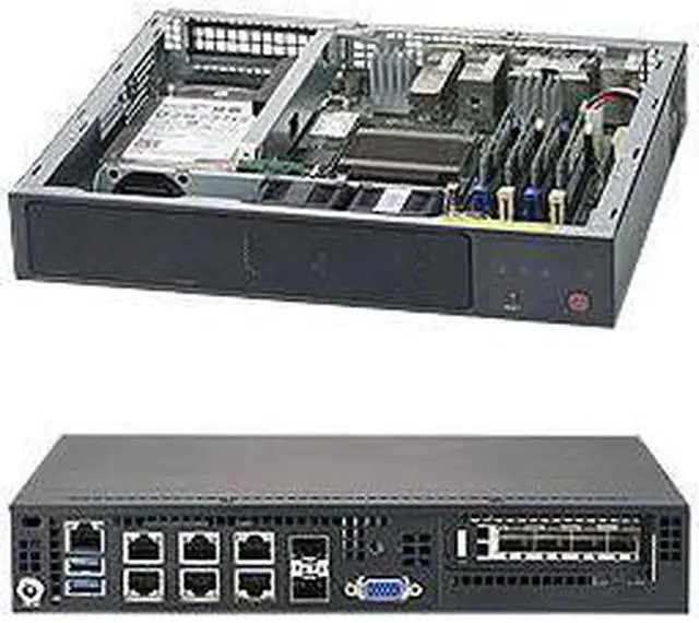 Alt view image 4 of 6 - Supermicro SuperServer SYS-E300-9A w/ Intel Atom C3858, 2x SFP+, 2x 10GBase-T, 4x GbE LAN