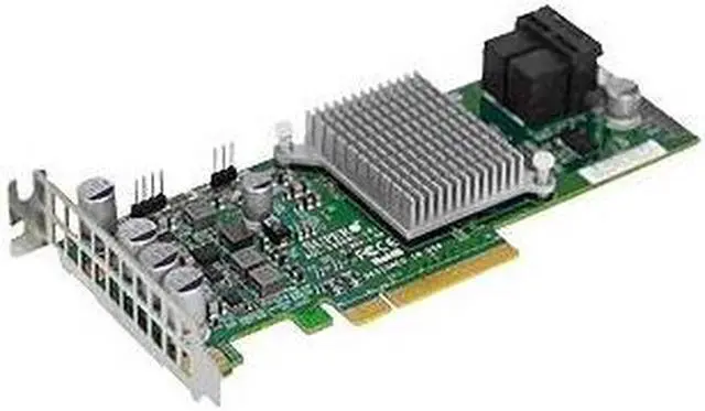 Alt view image 3 of 8 - Supermicro 12Gb/s Eight-Port SAS Internal RAID Adapter