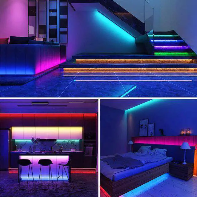 Alt view image 3 of 14 - Emerald 15FT LED Strip Lights, Colored USB TV Backlight with Remote, 16 Color Lights (SM-720-1638)