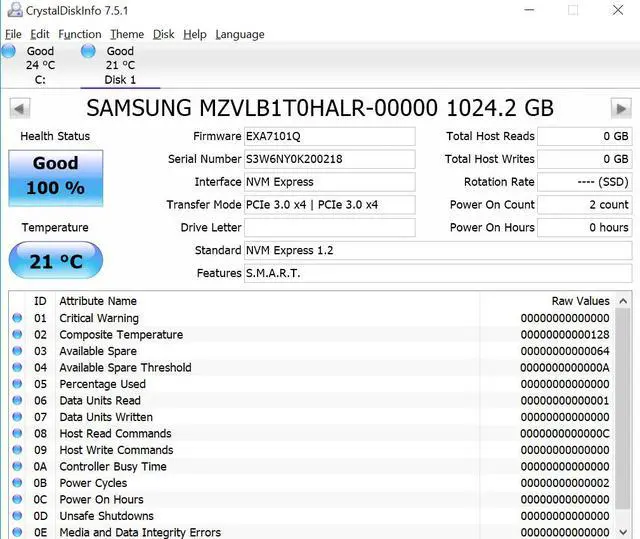 Alt view image 2 of 8 - 1TB Samsung PM981 PCIe 3.0 NVMe M.2 SSD MZ-VLB1T00