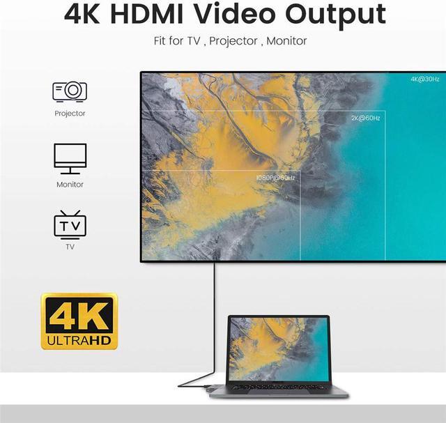 Alt view image 5 of 7 - ESTONE USB C Hub, Best Mac Type-C Dual Hub Adapter for MacBook Pro 2019 2018-2016 13" 15" 16" & MacBook Air, 8in2: USB-C 100W PD, Thunderbolt 3, 4K HDMI, microSD/SD Card Reader, 3xUSB 3.0