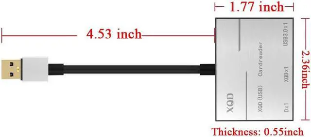 Alt view image 6 of 7 - XQD Card Reader SD USB3.0 Adapter, 5Gpbs Super Speed XQD Memory Card Reader, Compatible with Sony G/M Series Lexar 2933x/1400x USB Mark XQD Card, Support Windows/Mac OS System