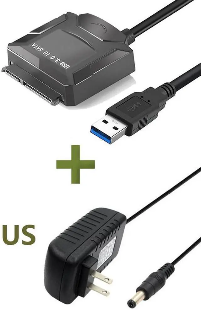 Main image of ESTONE USB3.0 Adapter Cable Converter 22 pin USB 3.0 to SATA Cable with Power Adapter For 2.5 inch 3.5 inch HDD SSD Hard Disk, Support UASP