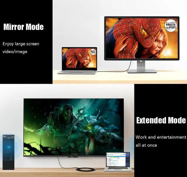 Alt view image 4 of 8 - CABLEDECONN 8K HDMI Cable UHD HDR 8K(7680x4320) High Speed 48Gbps 8K@60Hz 4K@120Hz HDCP2.2 HDR eARC 3D HDMI Cable for PS4 SetTop Box HDTVs Projector, 1M/3.3ft