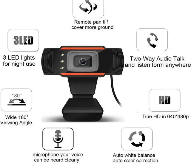 Alt view image 4 of 7 - HD Webcam with Microphone, USB 12 Megapixel 480P Web Camera Without Light for Computer Laptop Play Conference Video Calling