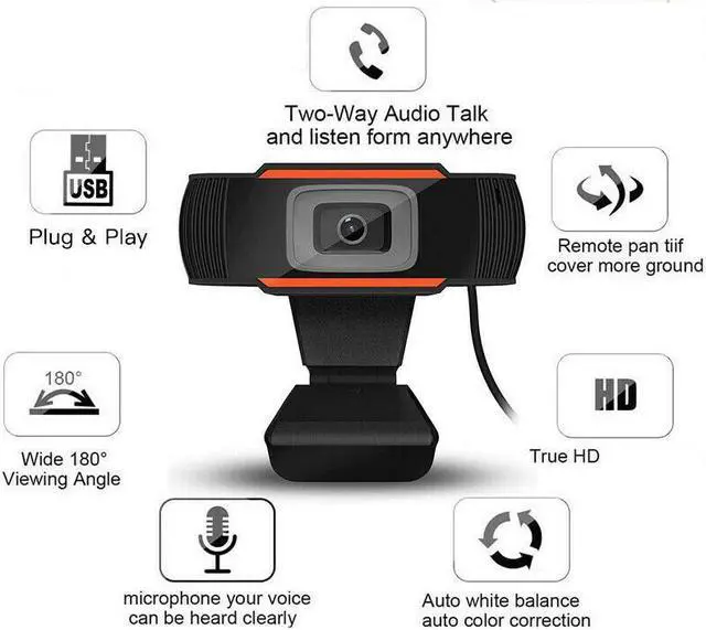 Alt view image 3 of 8 - HD Webcam Camera, HD Webcam Support 480P Video Call Autofocus Webcams Web HD for PC Laptop