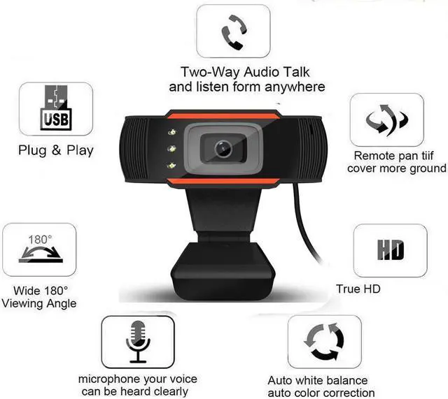 Alt view image 3 of 7 - HD Webcam 480p USB Camera Video Recording Web Camera with Microphone for PC Computer