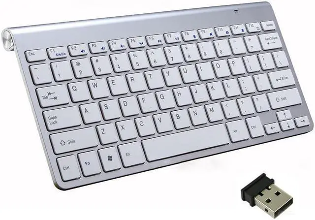 Alt view image 6 of 8 - ESTONE K1088 Wireless Keyboard Mouse Combo, 2.4GHz Slim Silent Wireless Mouse and Keyboard Set with USB Nano Receiver for PC Laptop-(White)