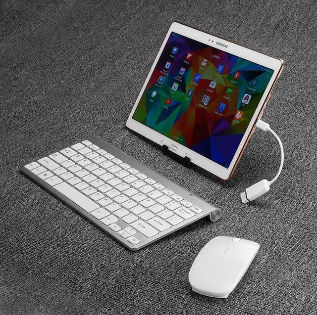Alt view image 7 of 7 - ESTONE K1088 Wireless Keyboard and Mouse, 2.4GHz Quiet Compact USB Keyboard Mouse Combo, Slim Small Computer Keyboard and Mouse Wireless for PC, Laptop, Desktop, Notebook (White)