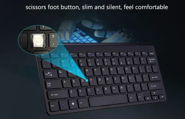 Alt view image 4 of 8 - ESTONE K1088 Wireless Keyboard and Mouse Combo,  Wireless Keyboard and Mouse 2.4GHz Ultra-Thin Keyboard Mouse for Computer, Laptop, PC, Desktop, Windows 7, 8, 10 -Black