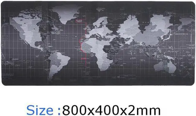 Main image of XXLarge Mouse Pad Gaming/Office Extended World Map Gaming Work Mouse Pad/Extended Office Desk Pad Long Non-Slip Rubber Mice Pads- L 31.50 in * W 15.75 in