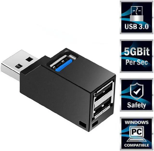 Main image of High Speed USB 3.0 Hub Adapter Extender 3 Ports(1USB3.0+2USB2.0) for PC, Laptop, Notebook PC, USB Flash Drives