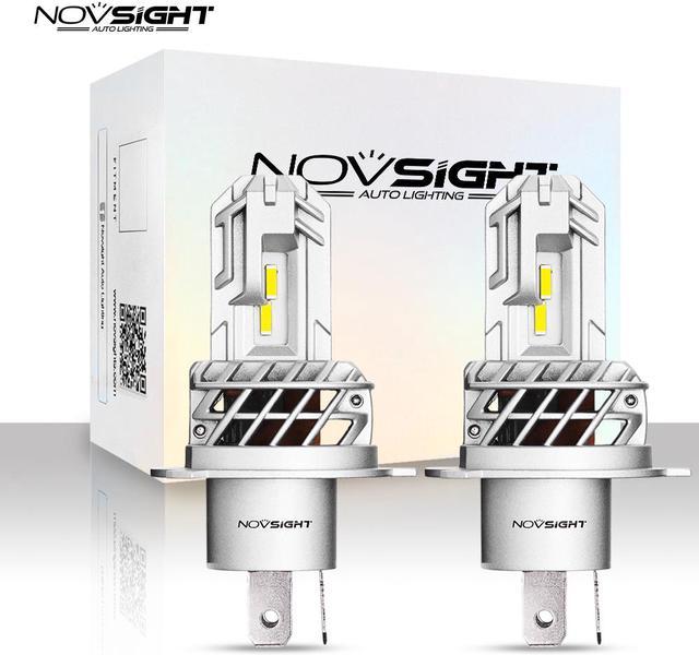 NOVSIGHT N35-Serices Fanless H4/9003/HB2 LED Headlight Bulbs, 40W 7000  Lumens Super Bright LED Headlights Conversion Kit 6000K Cool White IP68  Waterproof, Pack of 2 