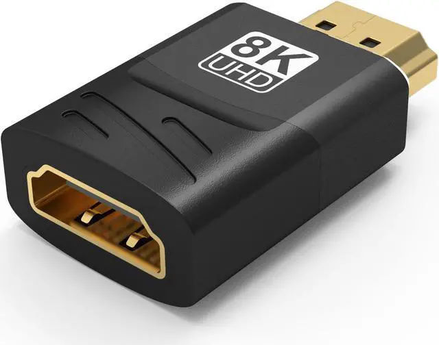 Main image of 2 Pack 8K HDMI Adapter Gold Plated HDMI Male to Female Connector Supports 3D 8K HDMI Extender for TV Stick Roku Stick Chromecast Xbox PS5 PS4
