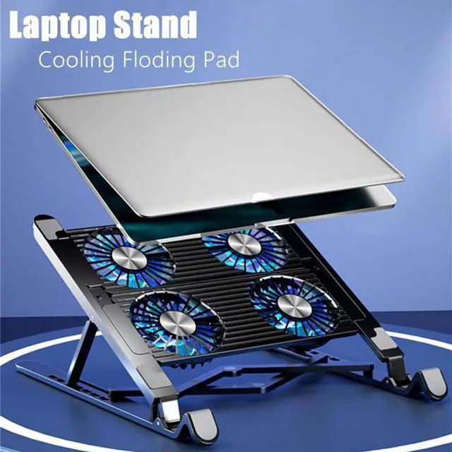 Main image of Ultrabook Tablet Stand with 4 High-speed Cooling Fan, Laptop Tablet Mount for MacBook Pro and All 11-17.3 Inches Tablet or Laptop Notebook, Laptop Tablet Stands Adjustable, Ergonomic Computer Stand