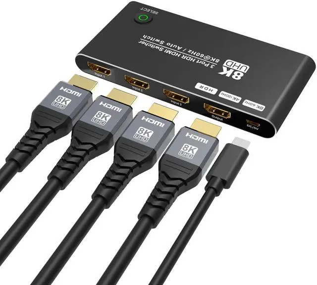 Main image of ESTONE HDMI-Compatible 2.1 8K High Speed 48Gbps Directional Switch 3 in 1out 8K 60Hz 4K 120Hz Splitter Converter