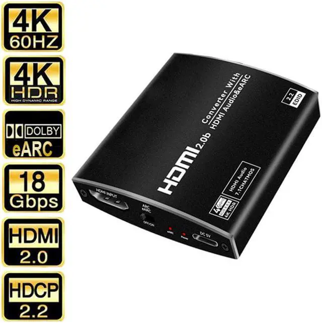FeinTech VAX00102 HDMI 2.0 Audio Extractor, ARC 4K HDR zwart