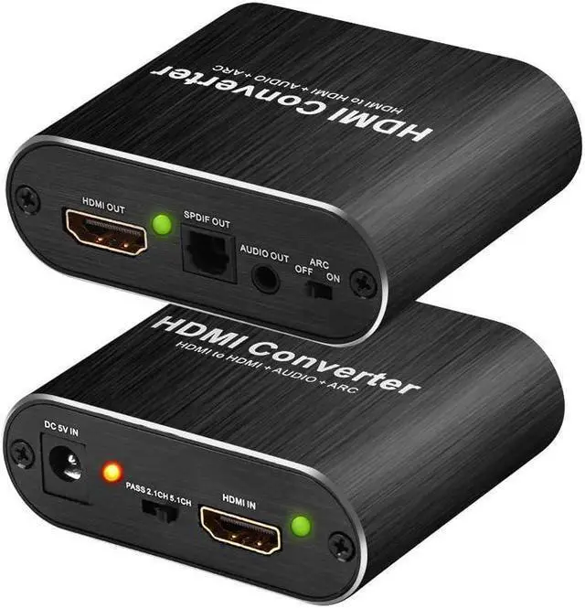 Main image of ESTONE 4K@60Hz HDMI Audio Extractor,HDMI to HDMI with Audio 3.5mm SPDIF Audio Out,HDMI Audio Converter Adapter Splitter Support 5.1 ARC 4K 1080P 3D Compatable for PS3 Xbox Fire Stick.,OZV8