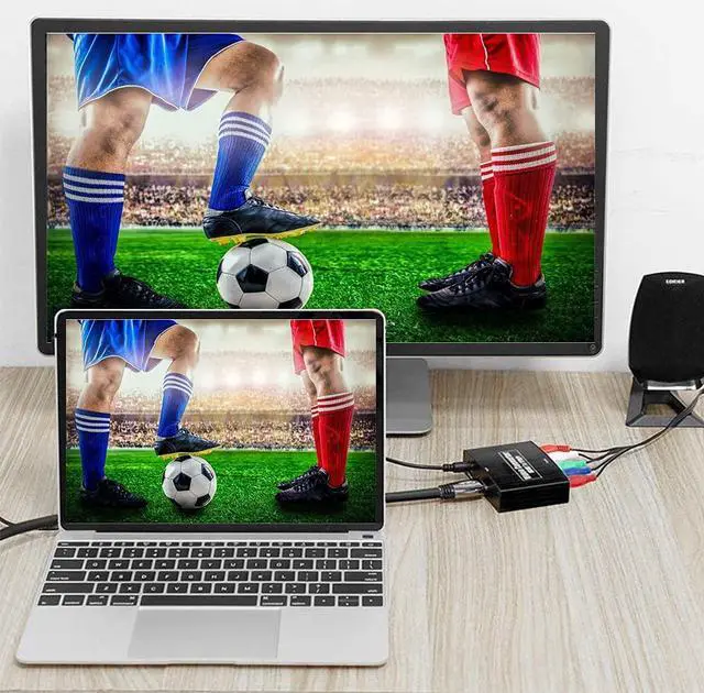 Alt view image 7 of 7 - YPbPr to HDMI Converter, Component to HDMI, RGB to HDMI Converter Supports 4K Video Audio Converter Adapter HDMI V1.4 for DVD PSP Xbox 360 PS2 Nintendo to HDTV Monitor and Projector, OZSC-1