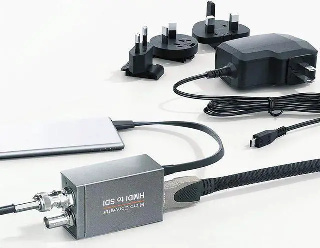 Alt view image 5 of 8 - 1080P HDMI to SDI, HDMI to SDI Converter Two SDI Output Audio Embedder Support HDMI 1.3, 3G/ HD-SDI Auto Format Detection Extender for Camera CCTV (Black)