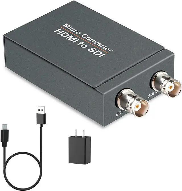 Main image of 1080P HDMI to SDI, HDMI to SDI Converter Two SDI Output Audio Embedder Support HDMI 1.3, 3G/ HD-SDI Auto Format Detection Extender for Camera CCTV (Black)