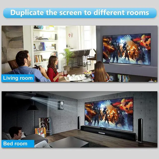 Alt view image 6 of 7 - ESTONE 4K@60Hz HDMI Splitter 1x2 HDMI 2.0 Splitter 1 in 2 out HDMI Amplifier Switch HDR HDMI2.0 Splitter for PS4 Apple TV XBox PS5