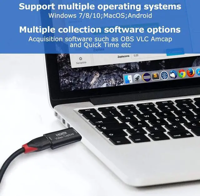 Alt view image 5 of 8 - 1080P Video Capture Card HDMI to USB Capture Video and Audio Recording via OBS Connect DSLR Camcorder