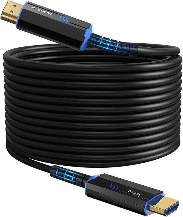 8K Fiber Optic HDMI Cable 5m/16.4FT, Fiber HDMI 2.1 Cable Support  8K@60Hz,48Gbps, Dynamic HDR 10, eARC, HDCP2.2, 4:4:4, Compatible with Apple  TV