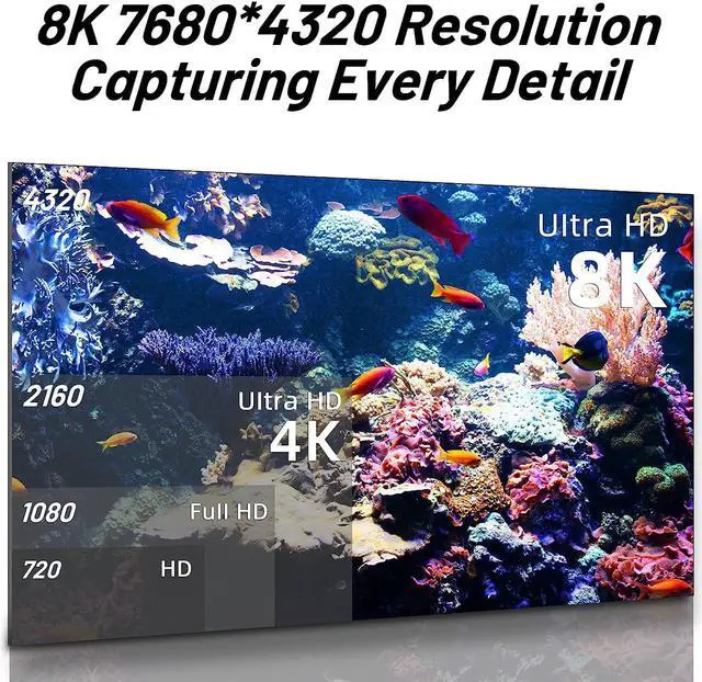 Alt view image 5 of 7 - 8K HDMI Fiber Optic Cable 100FT/30M, High Speed 48Gbps HDMI2.1 HD Cable -4K@120Hz 8K@60Hz, ARC, CEC, EDID, 3D, HDCP 2.2 & 2.3, HDR 10 Compatible with Roku TV/PS5/HDTV/Blu-ray