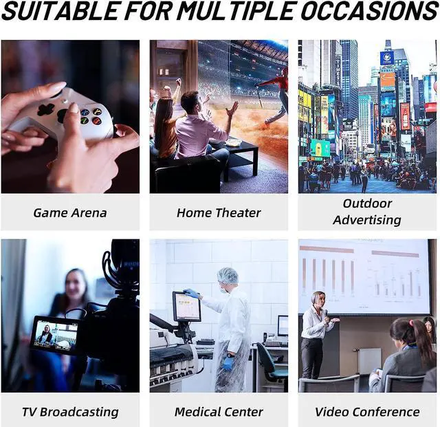 Alt view image 7 of 7 - 8K Fiber Optic Gaming HDMI 2.1 Cable 100FT/30M, 48Gbps High Speed 3D 8K60 4K120 144Hz HDMI Cord eARC HDR10 HDCP 2.2&2.3 Compatible with Roku TV/PS5/HDTV/Blu-ray Black